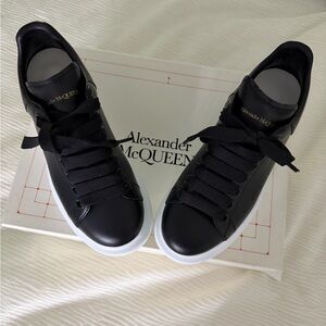 Alexander McQueen Black Leather Sneakers